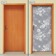 Adesivo Decorativo de Porta - Flores - 1427cnpt - comprar online