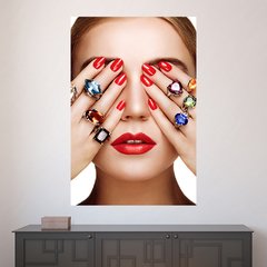 Painel Adesivo de Parede - Salão de Beleza - Manicure - 1429pn