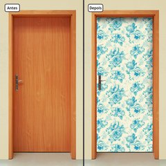 Adesivo Decorativo de Porta - Flores - 142cnpt - comprar online