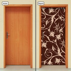 Adesivo Decorativo de Porta - Flores - 1437cnpt - comprar online