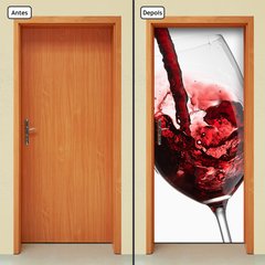 Adesivo Decorativo de Porta - Taça de Vinho - 143cnpt - comprar online