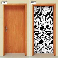 Adesivo Decorativo de Porta - Notas Musicais - 1442cnpt - comprar online