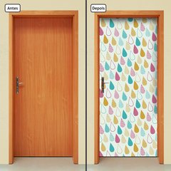 Adesivo Decorativo de Porta - Gotas - Infantil - 1445cnpt - comprar online