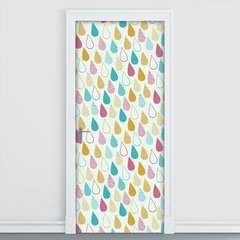 Adesivo Decorativo de Porta - Gotas - Infantil - 1445cnpt