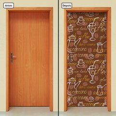 Adesivo Decorativo de Porta - Café - 1446cnpt - comprar online