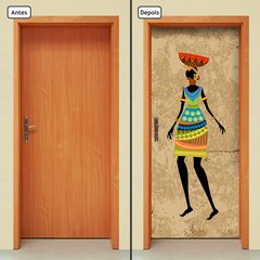 Adesivo Decorativo de Porta - Africana - 1454cnpt - comprar online