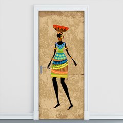 Adesivo Decorativo de Porta - Africana - 1454cnpt