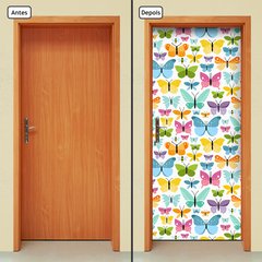 Adesivo Decorativo de Porta - Borboletas - 1456cnpt - comprar online