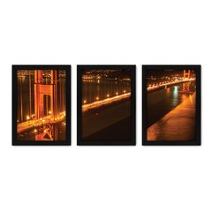 Kit Com 3 Quadros - Golden Gate Ponte Mundo - 145kq02p - comprar online
