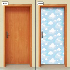 Adesivo Decorativo de Porta - Nuvens - Infantil - 1476cnpt - comprar online