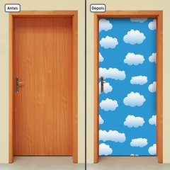 Adesivo Decorativo de Porta - Nuvens - Infantil - 1479cnpt - comprar online