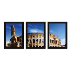 Kit Com 3 Quadros - Coliseu Roma Itália - 147kq02p - comprar online