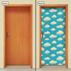 Adesivo Decorativo de Porta - Nuvens - Infantil - 1480cnpt - comprar online