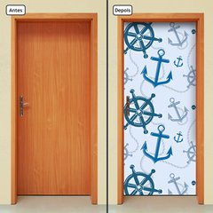Adesivo Decorativo de Porta - Âncoras - Marítimo - 1493cnpt - comprar online