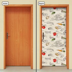 Adesivo Decorativo de Porta - Legumes - 1498cnpt - comprar online