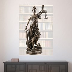 Painel Adesivo de Parede - Estátua Deusa da Justiça - Direito - 1498pn