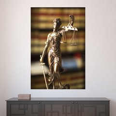 Painel Adesivo de Parede - Estátua Deusa da Justiça - Direito - 1499pn