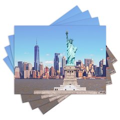 Jogo Americano com 4 peças - Estátua da Liberdade - Nova Iorque - Mundo - 1509Jo