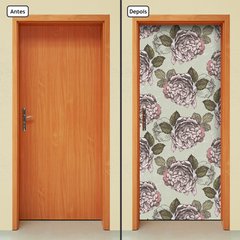 Adesivo Decorativo de Porta - Flores - 1510cnpt - comprar online