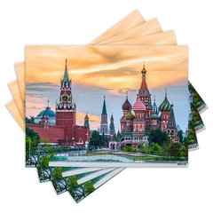 Jogo Americano com 4 peças - Catedral de São Basílio - Rússia - Mundo - 1511Jo