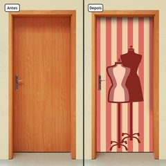 Adesivo Decorativo de Porta - Manequim de Costura - 1516cnpt - comprar online