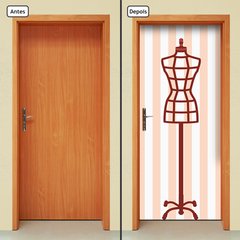 Adesivo Decorativo de Porta - Manequim de Costura - 1517cnpt - comprar online