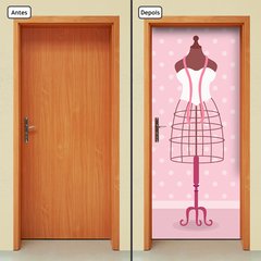 Adesivo Decorativo de Porta - Manequim de Costura - 1522cnpt - comprar online