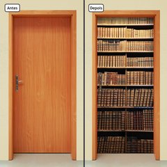 Adesivo Decorativo de Porta - Estante Livros - 1543cnpt - comprar online