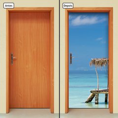 Adesivo Decorativo de Porta - Natureza - Mar - 1544cnpt - comprar online