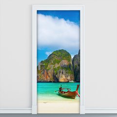 Adesivo Decorativo de Porta - Natureza - Praia - 1545cnpt