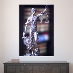 Painel Adesivo de Parede - Estátua Deusa da Justiça - Direito - 1545pn