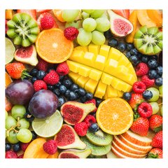 Papel de Parede Frutas Suco Saúde Cozinha Sala Painel Adesivo - 154pc - comprar online