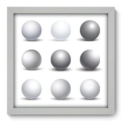 Quadro Decorativo com Moldura - Esferas - 154qna - comprar online