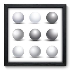 Quadro Decorativo com Moldura - Esferas - 154qna
