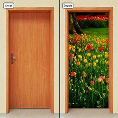 Adesivo Decorativo de Porta - Campo de Flores - 1551cnpt - comprar online