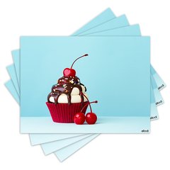 Jogo Americano com 4 peças - Cupcake - Cupcakes - 1554Jo