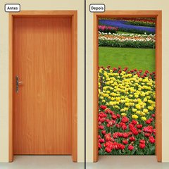 Adesivo Decorativo de Porta - Campo de Flores - 1554cnpt - comprar online