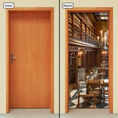 Adesivo Decorativo de Porta - Biblioteca - 1555cnpt - comprar online