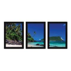 Kit Com 3 Quadros - Mar Praia Paisagem - 155kq02p - comprar online