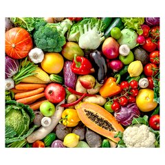 Papel de Parede Frutas Legumes Saúde Cozinha Sala Painel Adesivo - 155pc na internet