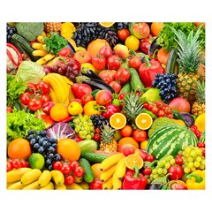 Papel de Parede Frutas Legumes Saúde Cozinha Sala Painel Adesivo - 156pc na internet
