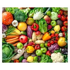 Papel de Parede Frutas Legumes Saúde Cozinha Sala Painel Adesivo - 157pc na internet