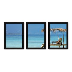 Kit Com 3 Quadros - Mar Praia Paisagem - 158kq02p - comprar online