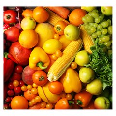 Papel de Parede Frutas Legumes Saúde Cozinha Sala Painel Adesivo - 158pc - comprar online