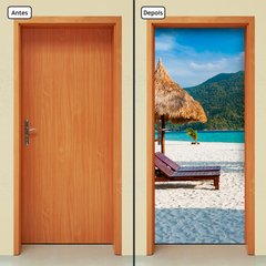 Adesivo Decorativo de Porta - Praia - Natureza - 1593cnpt - comprar online