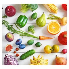 Papel de Parede Frutas Legumes Saúde Cozinha Sala Painel Adesivo - 159pc - comprar online