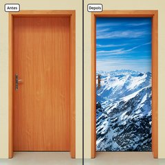 Adesivo Decorativo de Porta - Montanha - Neve - 1603cnpt - comprar online