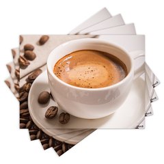 Jogo Americano com 4 peças - Café - Coffee - 1604Jo