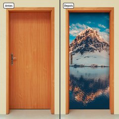 Adesivo Decorativo de Porta - Montanha - Neve - 1604cnpt - comprar online