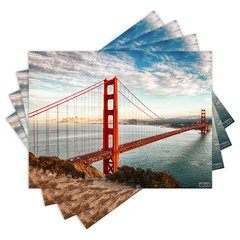 Jogo Americano com 4 peças - Ponte Golden Gate - 1609Jo